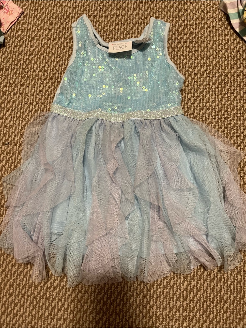 Girls 3T The Children's Place Light Blue Sequin & Tulle Party Dress